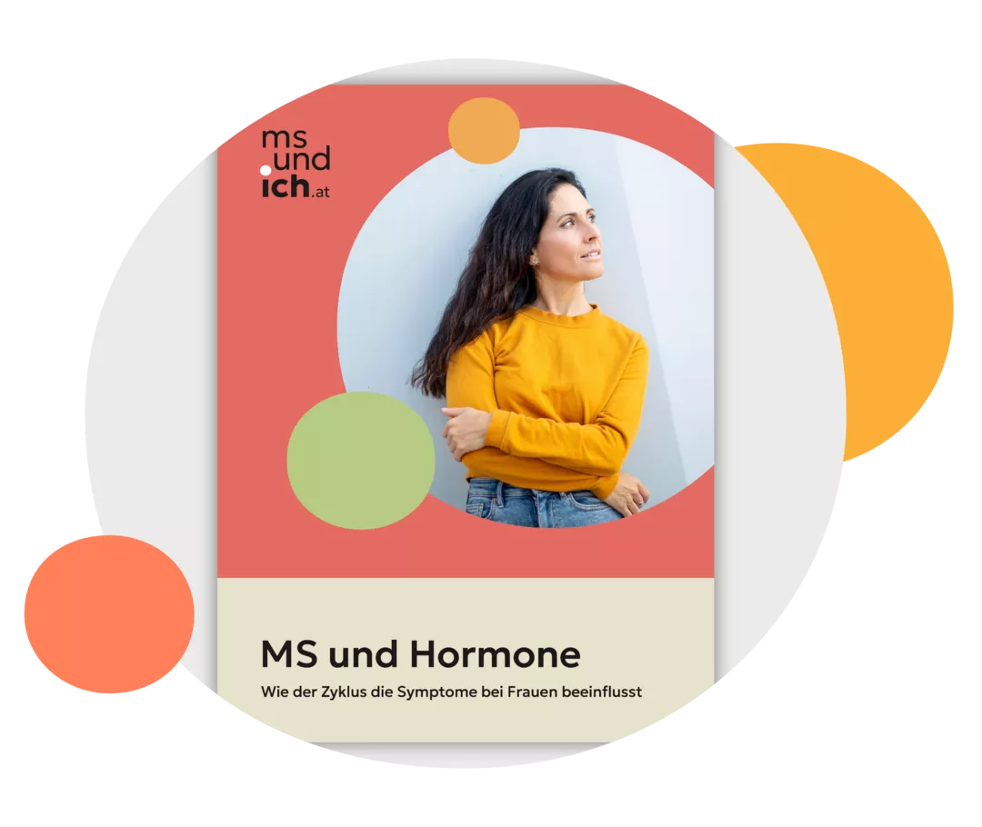 Teaser Broschüre Hormone Titelbild der MS-&-ich-Broschüre „MS und Hormone“.